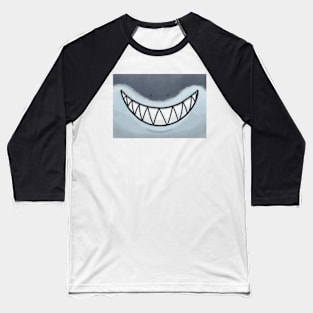 Great White Shark Smile Mask! Baseball T-Shirt